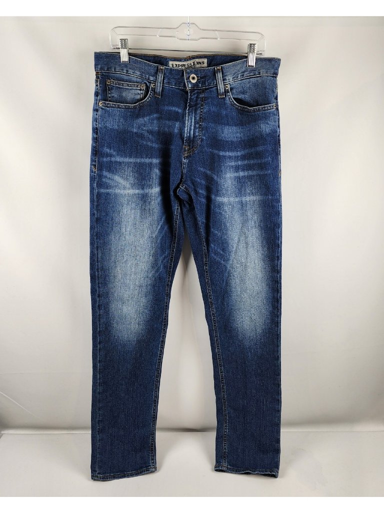 Express Jeans Mens 32x34 Kingston Blue Classic Fit Slim Leg Denim